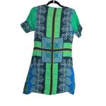 Hemant & Nandita sequined print shift dress XS Green Photo 1