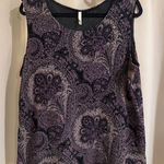 White Stag  Purple Paisley Sleeveless Top Photo 0