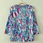 Lilly Pulitzer Amelia Island Red Right Return Resort White Sailboat Tunic Photo 2