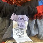 Eien‎ Graphic Print Maxi Dress One Shoulder Cutout Colorful Size Small Gathered Black Photo 5