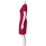 LANVIN Pink Silk Blend Crewneck Zip Back Dress Size US 4 Photo 2