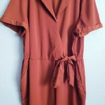 Ava & Viv  Rust Short Sleeve Jumpsuit Photo 4