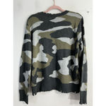 Womans Fate Pull Over Sweater L Green Camo Long Sleeve Cut Out Detail Size L Photo 1