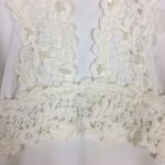 VINTAGE White Boho Wedding Dress Size 7 Photo 2