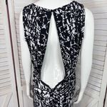 Calvin Klein Abstract Print Elastic Waist Wide Leg Sleeveless Jumpsuit Black 8 Photo 6