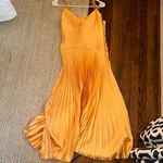 Derek Lam  Orange Pleated Dress Photo 4