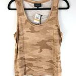 1. State  Womens Tank Top Scoop Neck Slub Knit Camouflage Camo Brown Size S Photo 0