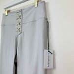 We Wore What  Lace Up Leggings Gray High Waisted Ankle Revolve Athleisure Large NWT Photo 8