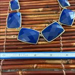 Shasa Blue Geometric Necklace & Earrings Set NWT Photo 4