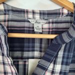 G.H. Bass &Co. Bass Blue & Pink Plaid Blouse Photo 3