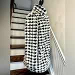 Black and White Houndstooth Faux Fur Teddy Notched Collar Pea Coat NWT Size M Photo 6