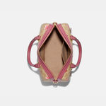 Coach Rowan Satchel In Signature Canvas With Stripe Heart Print GOLD HEART Photo 17