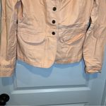 Loft Peach Orange Cotton Button Front Jacket size 4 Photo 4