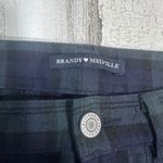Brandy Melville Plaid Pants – One Size – Green Blue Black Checkered Y2K Grunge Photo 2