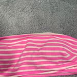 Aerie swim top pink white striped medium Photo 2