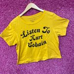 Nirvana Listen To Kurt Cobain Yellow Croptop Large Photo 2