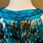 New Directions women’s Teal‎ and Black Patterned sleeveless blouse size XL Blue Photo 3
