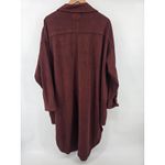 Pilcro  by Anthropologie Oversized Suede Shacket Jacket Dress Brown Rust Large Photo 2