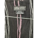 City Chic  Striped Maxi Dress Women 14 Black Preppy Contemporary Feminine Photo 2