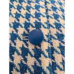 Anthropologie Dolan  Coastline Size Large Blue White Houndstooth Cropped Jacket Photo 10