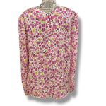 Kate Spade Size L Pink Floral Marker Devore Blouse Top Designer Event Cocktails Photo 4