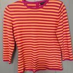 Banana Republic Silk Cashmere Striped 3/4 Sleeve Sweater Top Women's M Photo 0