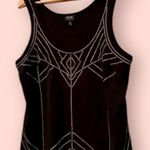 Nicole by‎ Nicole Miller Beaded Top Size XL Black/Gold Black Photo 0