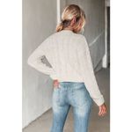 Cupshe NWT  drop should cable knit sweater. Photo 1
