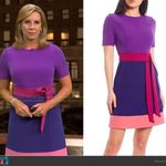 LDT Colorblock Belted Dress Size 4 – Purple Pink Navy Short Photo 1