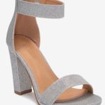 Top Moda Silver Shimmery Chunky Heel Sandal Photo 1