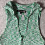 Almost Famous Green Mini Dress Sleeveless Knit Plaid Bodycon Party Photo 1