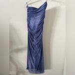 ZARA  Strapless Tulle Tie-Dye Print Dress Photo 7