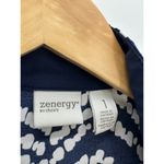 Chico's Zenergy by  Women US M Blue White Printed Full Zip Jacket Polyester Golf Photo 5