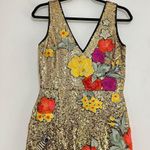 Nicole Miller  Flora Fauna Sequin Embellished Embroidery Mini Dress Photo 6