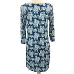 Lilly Pulitzer  Blue Sophie Dress Stretch Jersey Elephant Print Preppy Resortwear Photo 3