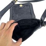 Michael Kors  Black Pebbled Leather Crossbody Foldover Purse Photo 2