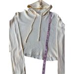 Brandy Melville  John Galt Buttery Yellow Waffle Knit Thermal Hoodie Photo 5