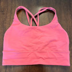 Lululemon Women’s Energy Long Line Sports Bra in Pink Size 6 Photo 0