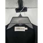 Fisherman Out Of Ireland Wrap Tie Wool Sweater Open Front Eyelet Womens Large Black Photo 2