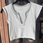 Urban Outfitters Out from under ribbed seamless cropped top go for gold baby tee greige Photo 2