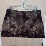 Elle  Tie-Dye Bleach Denim Mini Skirt Photo 0