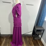Tanya Taylor  Size 12 Purple Elegant Ruched Cut Out Side Slit Nami Gown Dress Photo 6
