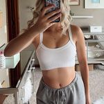 Free People White Ribbed Tank Top Photo 2