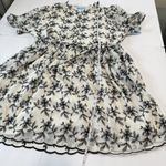 Draper James NWT  Black‎ Floral Embroidered Shirt Dress Size XXL Photo 12