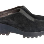 Donald Pliner Rasha Suede Leather Black Wedge Heel Mules Slides Size 7M Photo 0