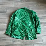 Pretty Little Thing  green croc one button blazer with shoulder pads Photo 5