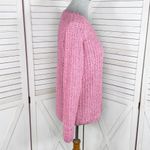 Preswick & Moore Preswick & Moore Loose Weave V-neck Sweater Rose Pink Small Photo 2