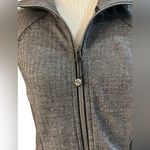 Lululemon Nice Asana Jacket Size 8 Gray Herringbone Black Sleeves Full Zip Photo 7