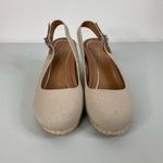 Vionic  Coralina Oat Canvas Espadrille Wedge Shoes Size 8.5 Photo 2