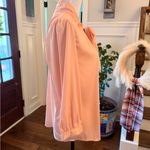 Ellison  NWOT Elegant Peach Bow Blouse with Concealed Buttons Photo 3
